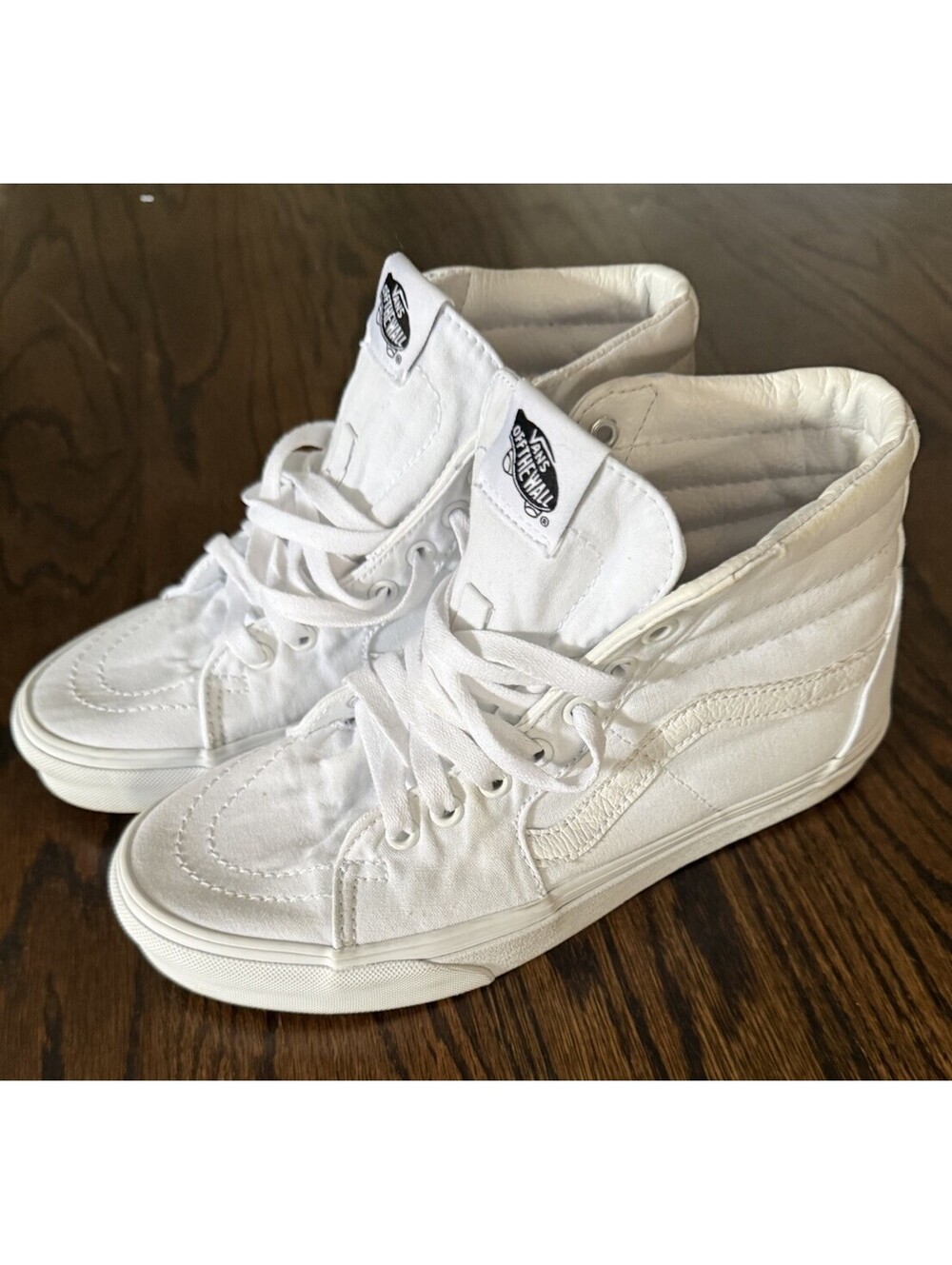 VANS SK8-HI Skateboard Shoes Sneakers White Old Skool High Top Men 7 / Women 9